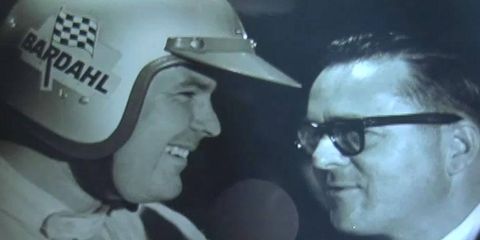 Jerry Grant, left, raced Indy cars for more than a decade and started 10 Indianapolis 500s.