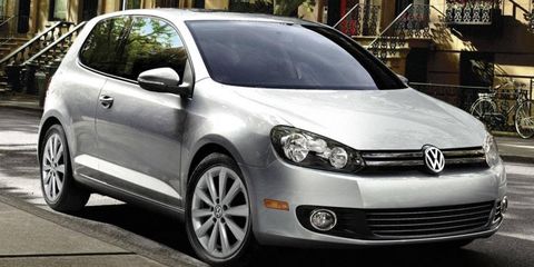 U.S. buyers will see the redesigned Volkswagen Golf arrive in 2013. The current model is shown.