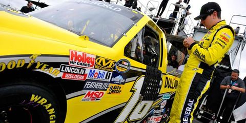 Kyle Busch is making his first appearance in the Camping World Truck Series of the season Friday in Atlanta.
