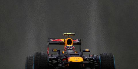 Mark Webber said that Red Bull Racing did set some information from its practice runs on a wet course Friday.