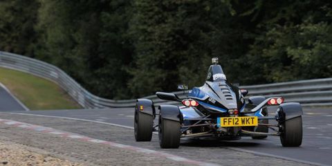 The road-legal Formula Ford in action.