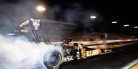 Tony Schumacher will begin Monday eliminations from the No. 2 spot in Top Fuel at Indianapolis.