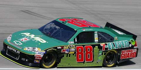 Dale Earnhardt Jr. will be starting from the back of the pack Sunday in the first Chase race at Chicago.