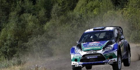 Jari-Matti Latvala holds a nice lead in the Welsh Rally, stretching out in front of Petter Solberg and Sebastien Loeb.