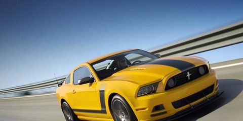 This is the prize for raffle being put on by the International Motor Racing Research Center at Watkins Glen. It's a 2013 Mustang Boss 302.