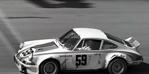 Peter Gregg and Hurley Haywood Daytona-winning Porsche Carrera in 1973.