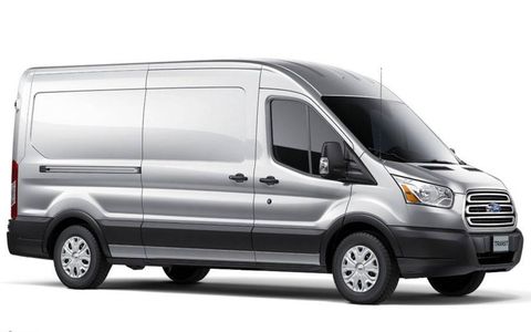 The full-size Ford Transit van will get a turbocharged five-cylinder diesel engine option when it hits the US market in late 2013.