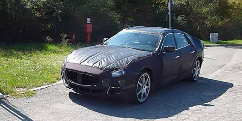A Maserati sedan was spied near Modena, Italy. The company is known to be working on a competitor for the E-segment.