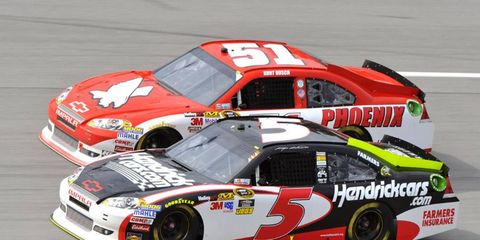 Kurt Busch, driving the No. 51 car, may face sanctions after an incident at Talladega over the weekend.
