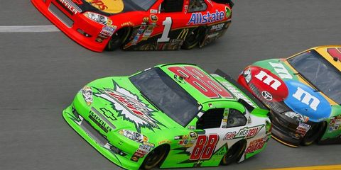 According to JRNation.com, Dale Earnhardt Jr., who has been sidelined with a concussion, is aiming to be back driving for the Martinsville race.