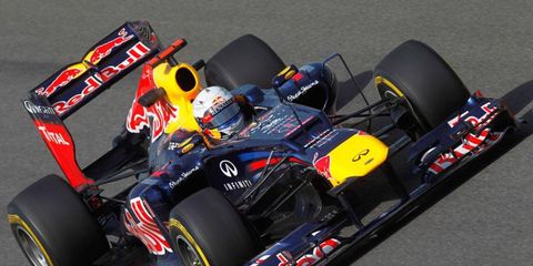 Sebastian Vettel was quickest in the second practice session in Korea, while teammate Mark Webber was second.