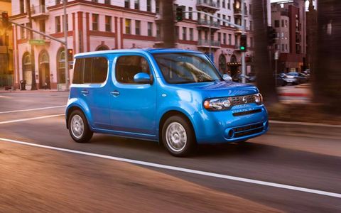 The 2012 Nissan Cube 1.8 S Indigo Limited Edition out for a drive.