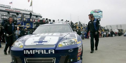 Jimmie Johnson took the pole on Friday for the Martinsville Sprint Cup race.