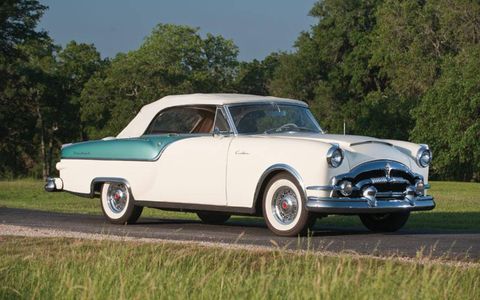 The auction's second most expensive sale was this 1954 Packard Caribbean convertible at $132,000.