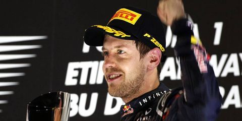 A penalty in qualifying meant points leader Sebastian Vettel had to start 24th at Abu Dhabi. He finished third to retain his points lead with two races remaining.