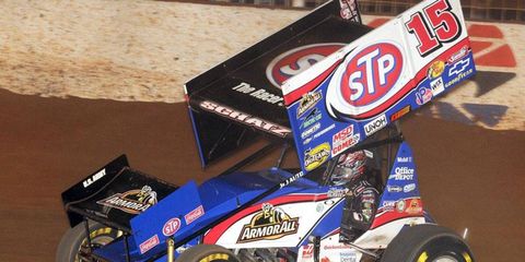 Donny Schatz clinched his fifth World of Outlaws Sprint Car championship at Charlotte on Friday night.