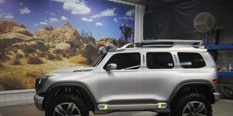 A side view of the Mercedes-Benz concept SUV for the Los Angeles auto show.