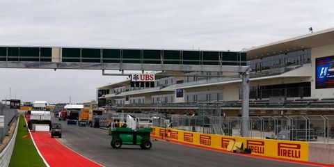 Finishing touches continue to be put on the Circuit of Americas layout in Austin, Texas.