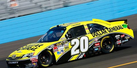 Joey Logano won the pole for Saturday's Nationwide Series race at Phoenix.