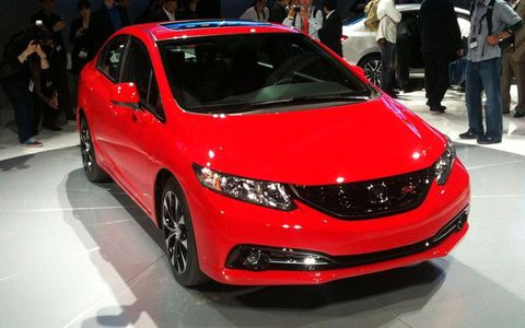 The 2013 Honda Civic debuted at the Los Angeles Auto Show.