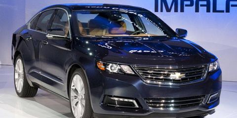 The 2014 Chevrolet Impala goes on sale in spring 2013.