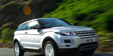 The Range Rover Evoque comes in either a coupe or five-door body style.