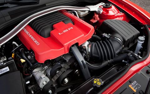 The supercharged 6.2-liter V8 engine makes 580 hp and 556 lb-ft of torque.