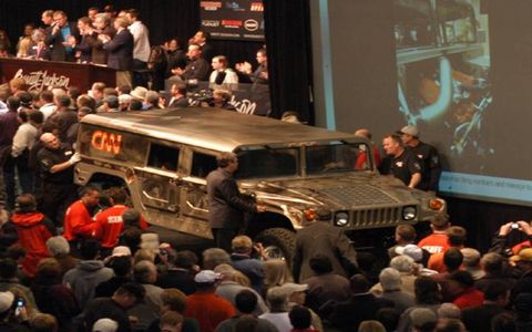 A Hummer that CNN journalists used during the Iraq war that was later customized by Chip Foose on a segment of his TV show Overhaulin sold for $1 million. All proceeds went to the Fisher House Foundation which aids military families.