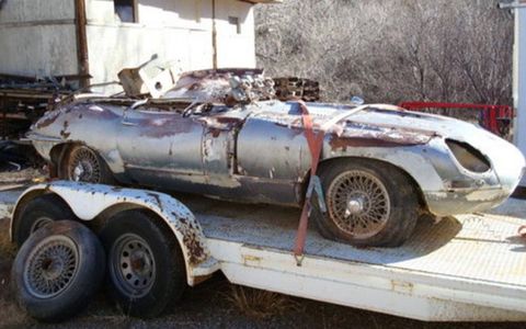This Series 1 Jaguar E-type coupe could be quite a steal -- provided you're able to pull off some serious restoration work.