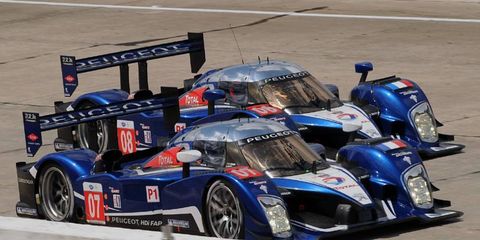 #07 and #08 Team Peugeot Total 908 HDI FAP in Sebring, Fla. on March 20, 2010
