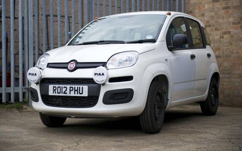 The tiny, two-cylinder Fiat Panda isn't the first car we'd think of if we were gearing up for a Cape Town, South Africa to London run.