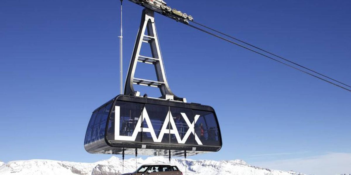 Great Heights: As part of its sponsorship of snowboard maker Burton, Mini used a cable car to transport a Mini Countryman to the top of the run at Laax, Switzerland, for the Burton Global Open Series event.