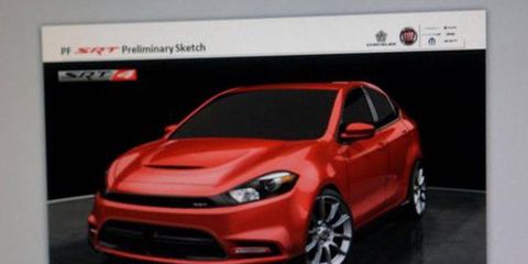 This photo was leaked of what looks to be a Dodge Dart SRT.