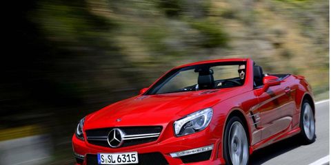 The Mercedes SL63 AMG is just one of the cars available at the AMG Driving Academy.