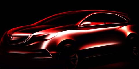 This sketch previews an Acura MDX concept that will debut at the Detroit auto show.