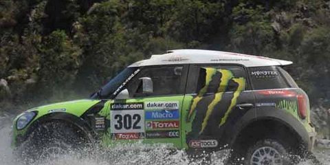 Stephane Peterhansel has a lead of nearly one hour with four stages remaining at the annual Dakar Rally.