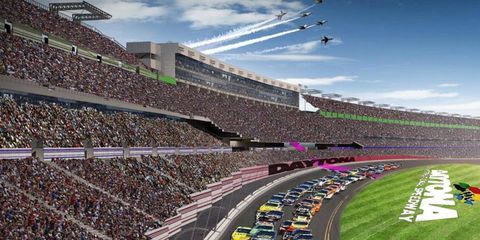 Daytona International Speedway officials have unveiled artist renderings of planned renovations to the home of the Daytona 500.