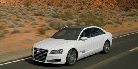 The 2014 Audi A8L TDI will cost $83,395 when it hits dealerships in spring with a 240-hp, 406-lb-ft V6 engine.