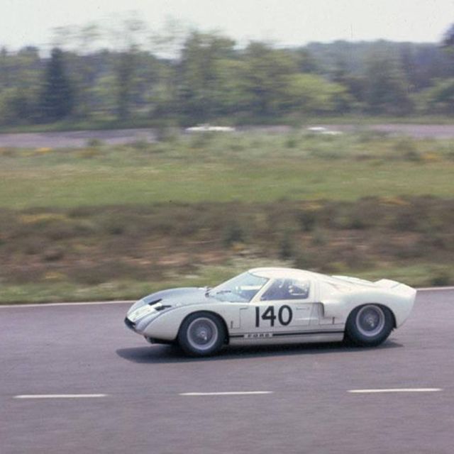The Ford GT40 made its racing debut at the 1964 1,000 km of N&uuml;rburgring as the Lola Ford coupe. Here, it takes a lap at a recent motorsports event.