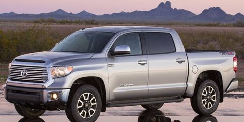 Changes to the 2014 Toyota Tundra include a taller grille and a sharper edge to some of the body panels.
