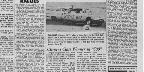 For some reason, no one ever discusses Citroen's glorious history in American stock-car racing.
