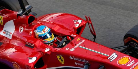 Fernando Alonso was third on the speed chart at the Barcelona test in his first day with the Ferarri F138.