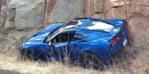 This 2014 Corvette may be the first C7 to crash on public roads.