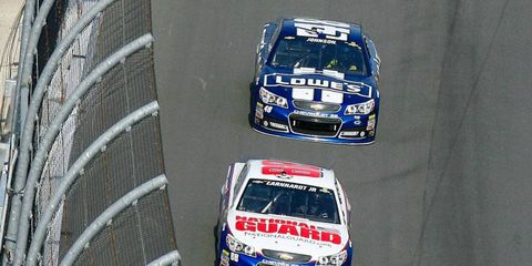Dale Earnhardt Jr. (front) and Jimmie Johnson will get an opportunity for a big payday in the NASCAR Sprint All-Star race on May 18 in Charlotte, N.C.