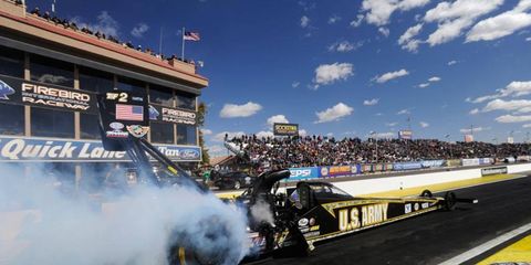 Tony Schumacher notched his 70th career NHRA Top Fuel title with his win in Arizona on Sunday.