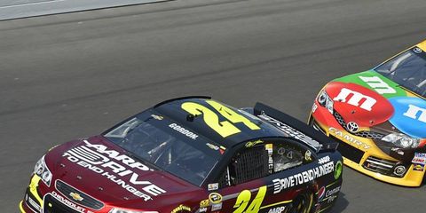 Jeff Gordon led much of the first half of the Daytona 500.