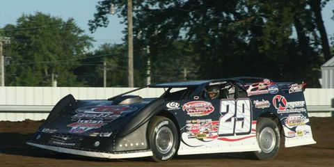 Darrell Lanigan, closed the book on the week by beating  Josh Richards to the checkered flag by less than a second in the 50-lap World of Outlaws Late Model Series race this weekend.