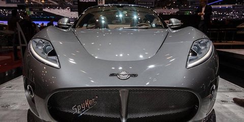 The Spyker B6 Venator was among the supercars at the 2013 Geneva motor show.