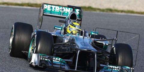 Nico Rosberg of Mercedes was quickest at the final Formula One test session of the preseason.