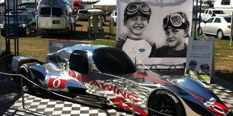 The DeltaWing coupe is currently on display at Sebring International Raceway.